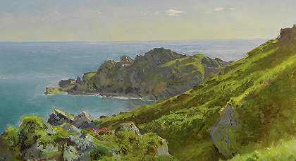 草坡海岸线 -William Trost Richards- 20008×10904px ✺