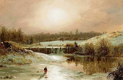 哈特福德的冬天 -Frederic Edwin Church- 19900×13073px ✺