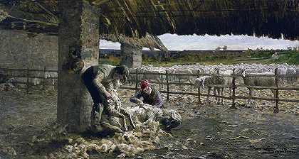 剪羊毛 -Giovanni Segantini- 20002×10662px ✺