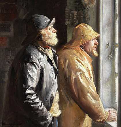窗边的两个渔夫 -Michael Ancher- 17686×18600px ✺