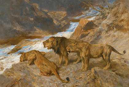 溪边的狮子 -Arthur Wardle- 19900×13507px ✺