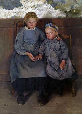 两个瓦隆乡村女孩 -Leon Frederic- 14328×19900px ✺