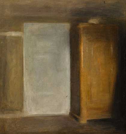 白色的门和金色的橱柜 – 维尔赫姆·哈默什伊