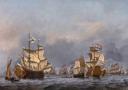 在“四天”期间皇家王子的投降；1666年6月11日至14日的战斗 – 威廉·范德维尔德