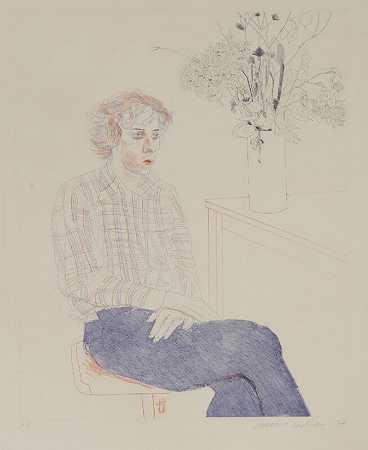 格雷戈里，1974年 by David Hockney