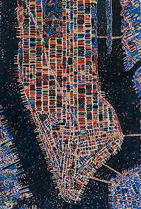 曼哈顿黄金、靛蓝、钴、陶土，2022年 by Barbara Macfarlane