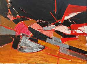组成：黑色、红色和灰色，1957年 by Adrian Heath