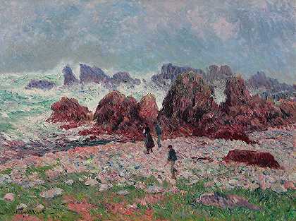 佩恩到乌桑的岩石，1901年 by Henry Moret