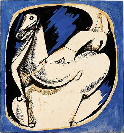 《马与骑士》，1948年 by Marino Marini
