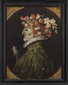 春天，17或18世纪。 by Giuseppe Arcimboldo