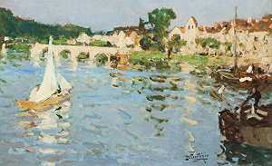 塞纳河到圣玛梅斯，1910年代 by Pierre Eugène Montézin