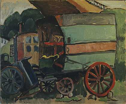 吉普赛一号车（吉普赛大篷车一号），1930年 by Gabriele Münter