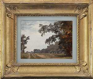 海德公园，来自骑士桥艺术家绘画室的窗户，1793年 by George Garrard