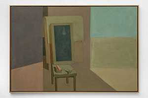 镜子和粉色贝壳（镜子III），1952年 by Helen Lundeberg