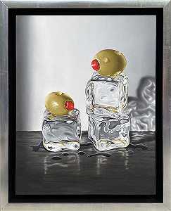 冰上橄榄（添加杜松子酒缓解），2022年 by Otto Duecker