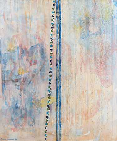 窗帘，1972年 by Miriam Schapiro